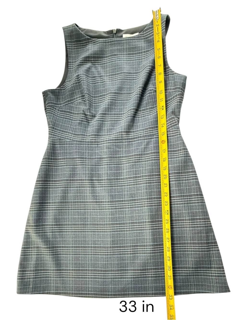 Gianni Bini Charlotte Dress Women’s Gray Plaid Sleeveless Sheath Size 10 NWT - Picture 8 of 13